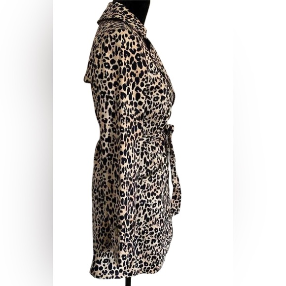Forever 21 Leopard Trench Coat - Picture 3 of 10